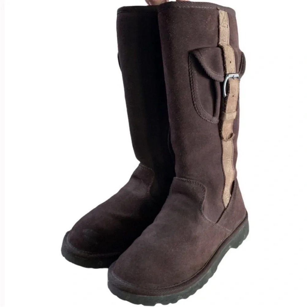 Cabelas Suede Leather Wool Shearling winter weather cargo boots Women’s Sz 6